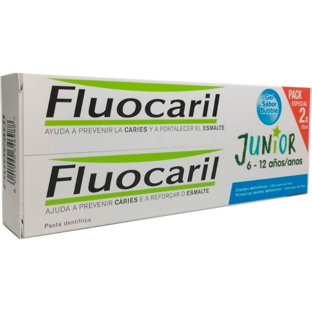 Fluocaril Junior 6-12 Años Gel Bubble 2x75ml Fluocaril,