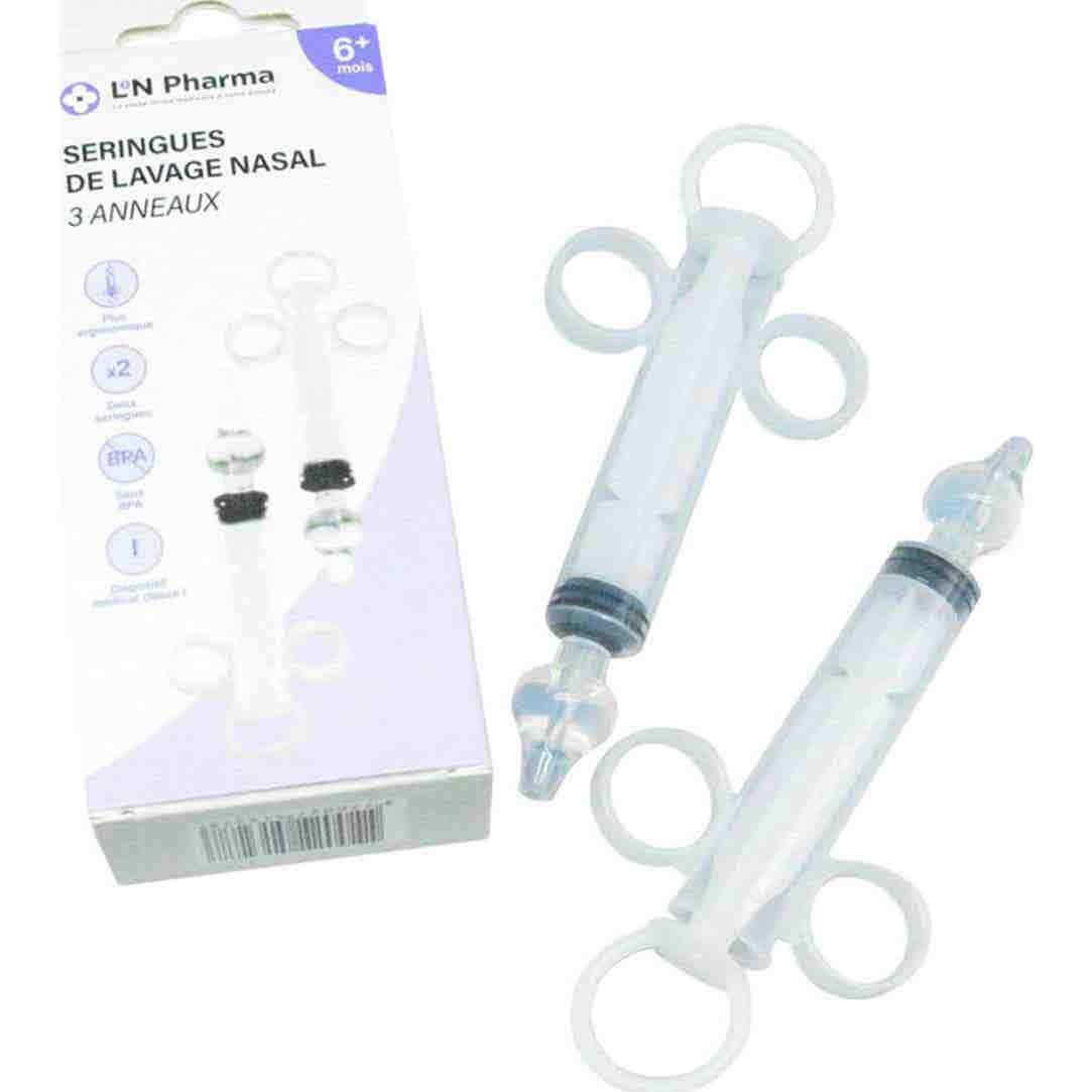 L2N Seringues Lavage Nasale Avec 3 Anneaux 6M 2uts