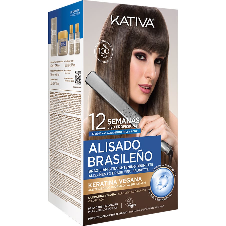 Kativa Kit Alisado Brasileño Cabellos Oscuros