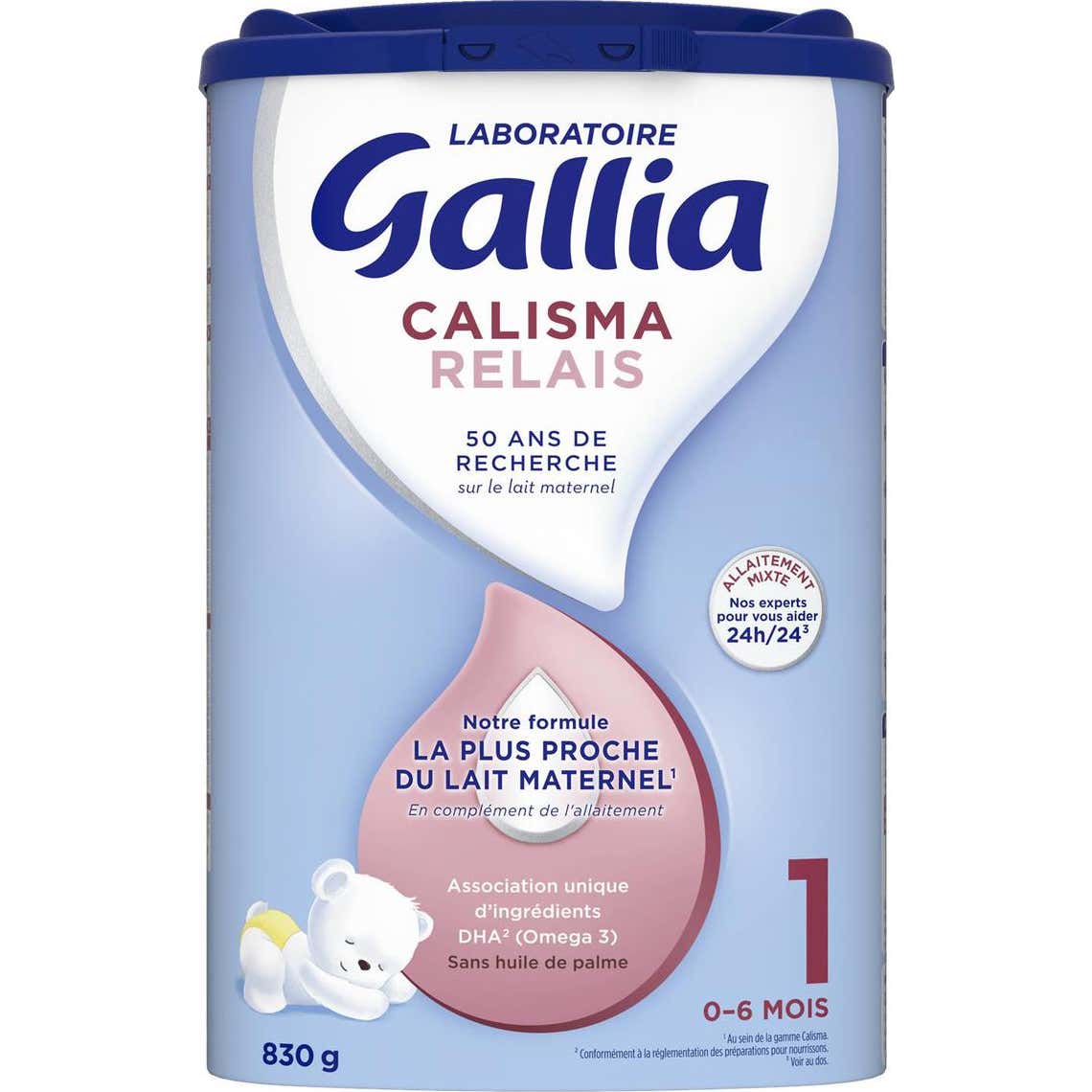 Gallia Calisma Relais Lait Bébé 1er Âge 0-6M 830g