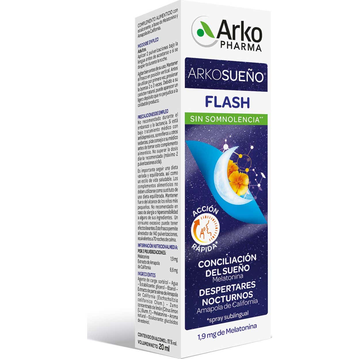 Arkorelax Sommeil Flash Spray 20ml
