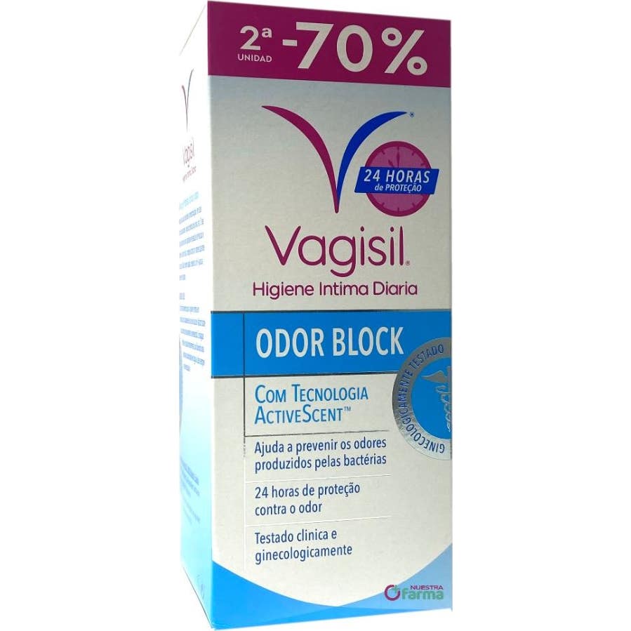 Vagisil Hygiène Hygiène Intime Bloc Odeur Intime Pack 2 X 250ml
