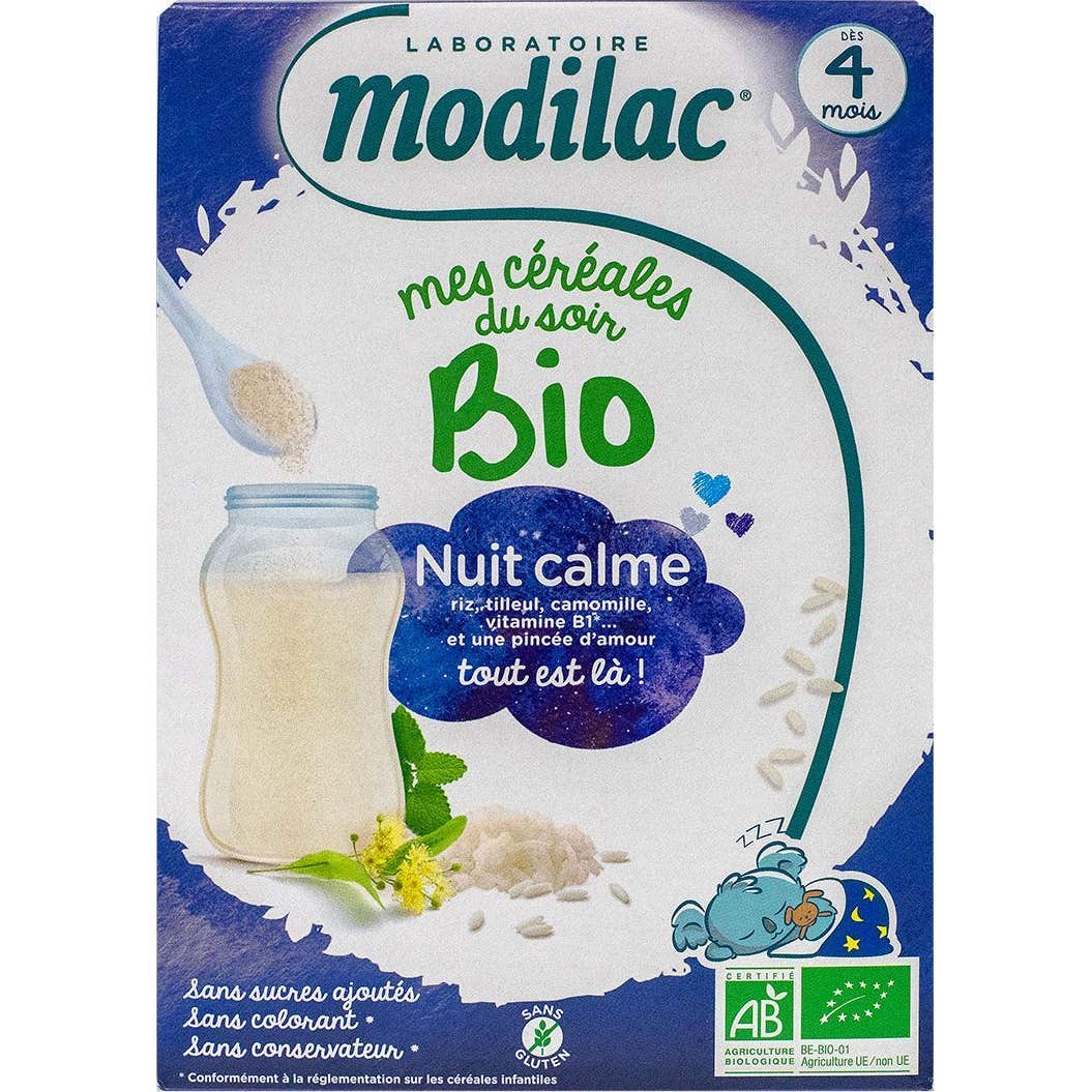 Modilac Mes Céréales Du Soir Bio Nuit Calme 4 Mois 250g
