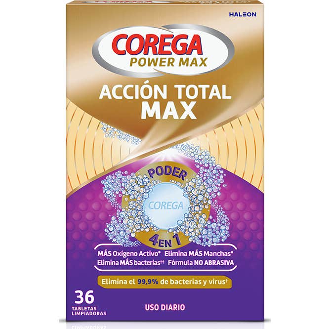 Corega Action Total Nettoyant Prothèse Dentaire 36caps