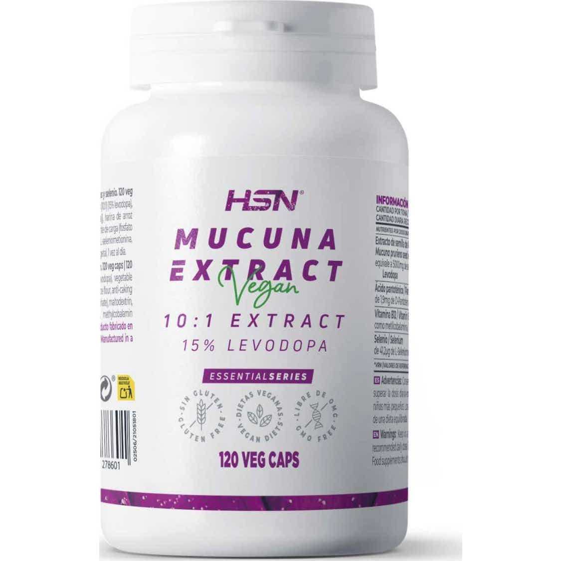 Hsn Extracto De Mucuna Pruriens 10:1 120Vcaps 500Mg