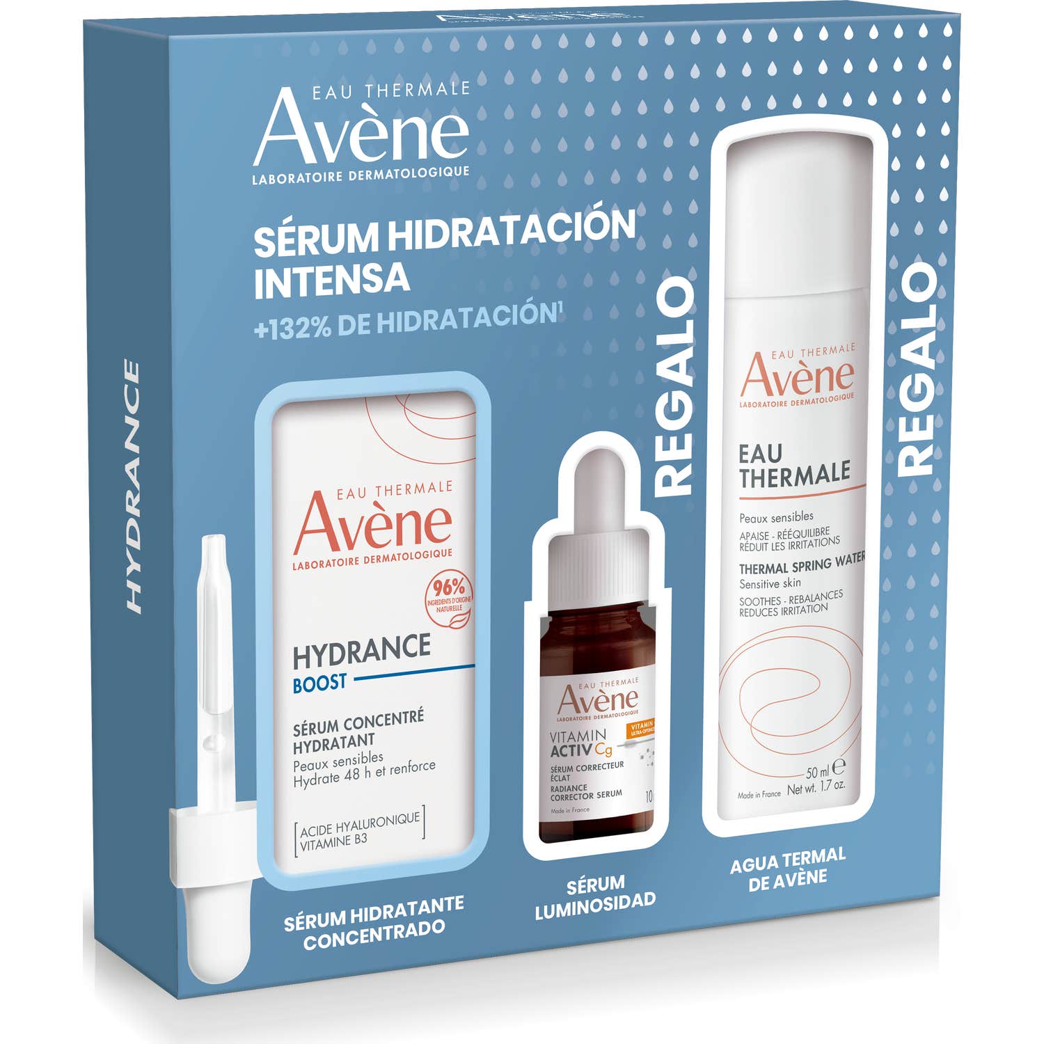 Avène Pack Sérum Hydrance Boost 30 ml + Sérum Vitamin Activ Cg 10 ml + Eau Thermale 50 ml