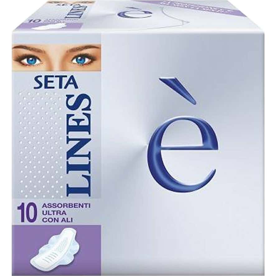 Lines È Compresses Absorbantes Lactifless Long avec Ailes 10uts