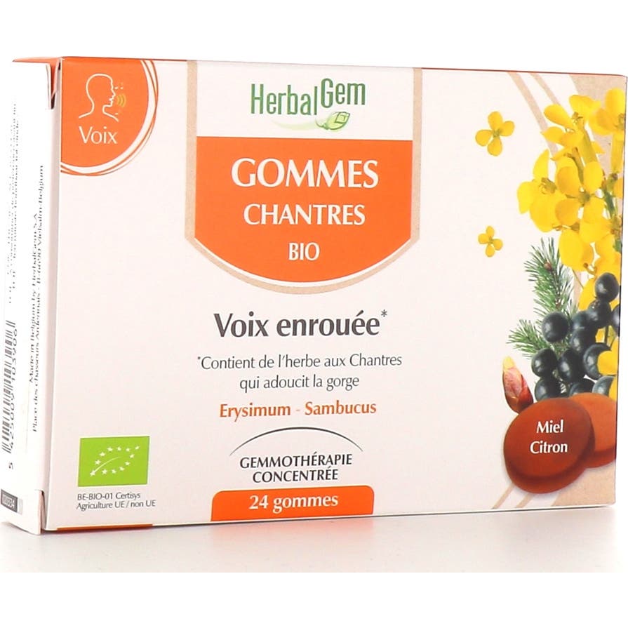 Herbalgem Gommes Chantres Bio Unités Taille 24