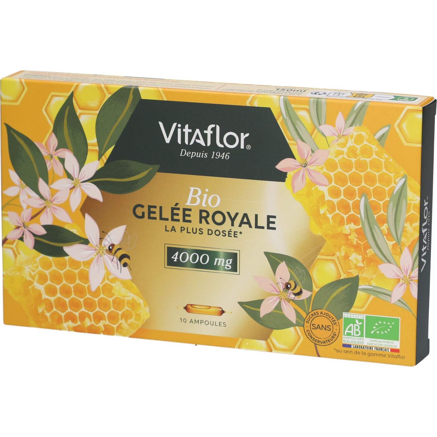 Vitaflor Bio Gelée Royale La Plus Dosée 4000mg 10x15 ml