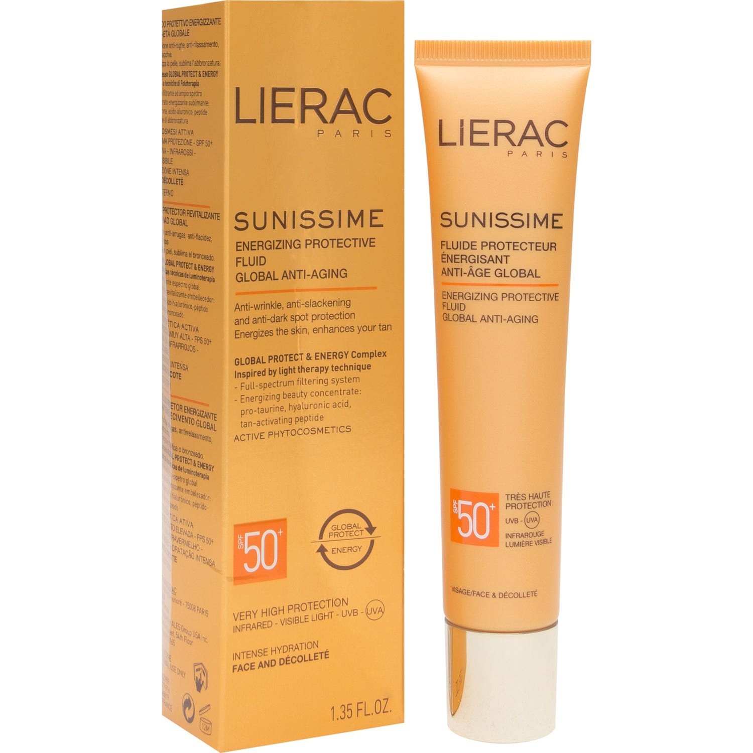 Lierac Sunissime Fluide Protecteur Énergisant Anti-Âge Global SPF50+ 40ml