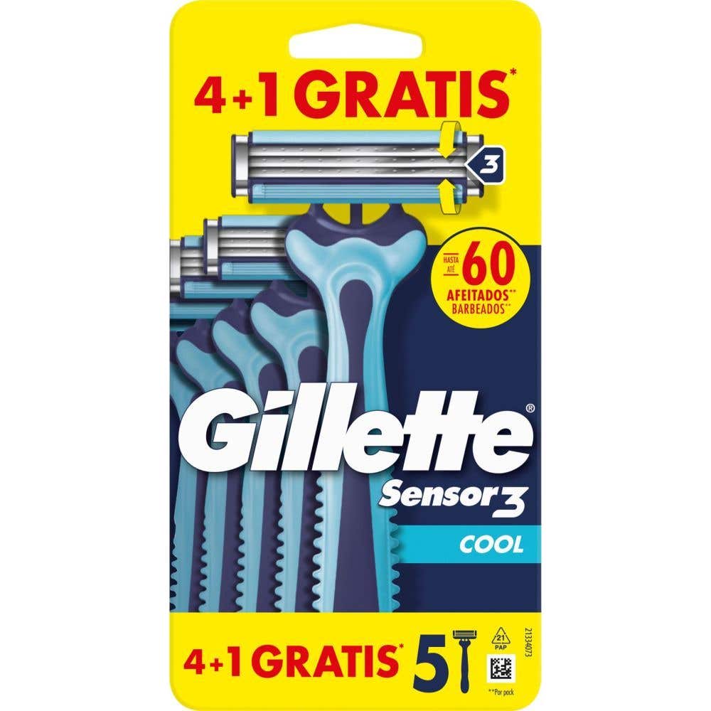 Gillette Sensor3 Cool Lame Rasoir Jetables 5uts