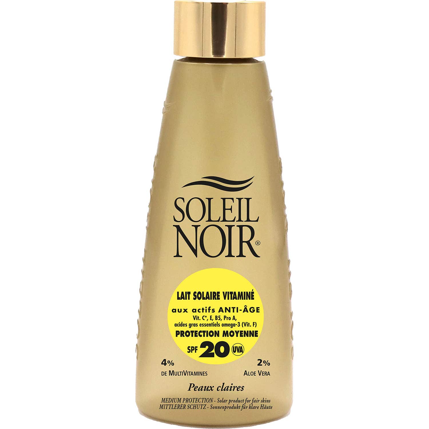 Soleil Noir Lotion Vitaminée Protection Moyenne Spf20 150ml