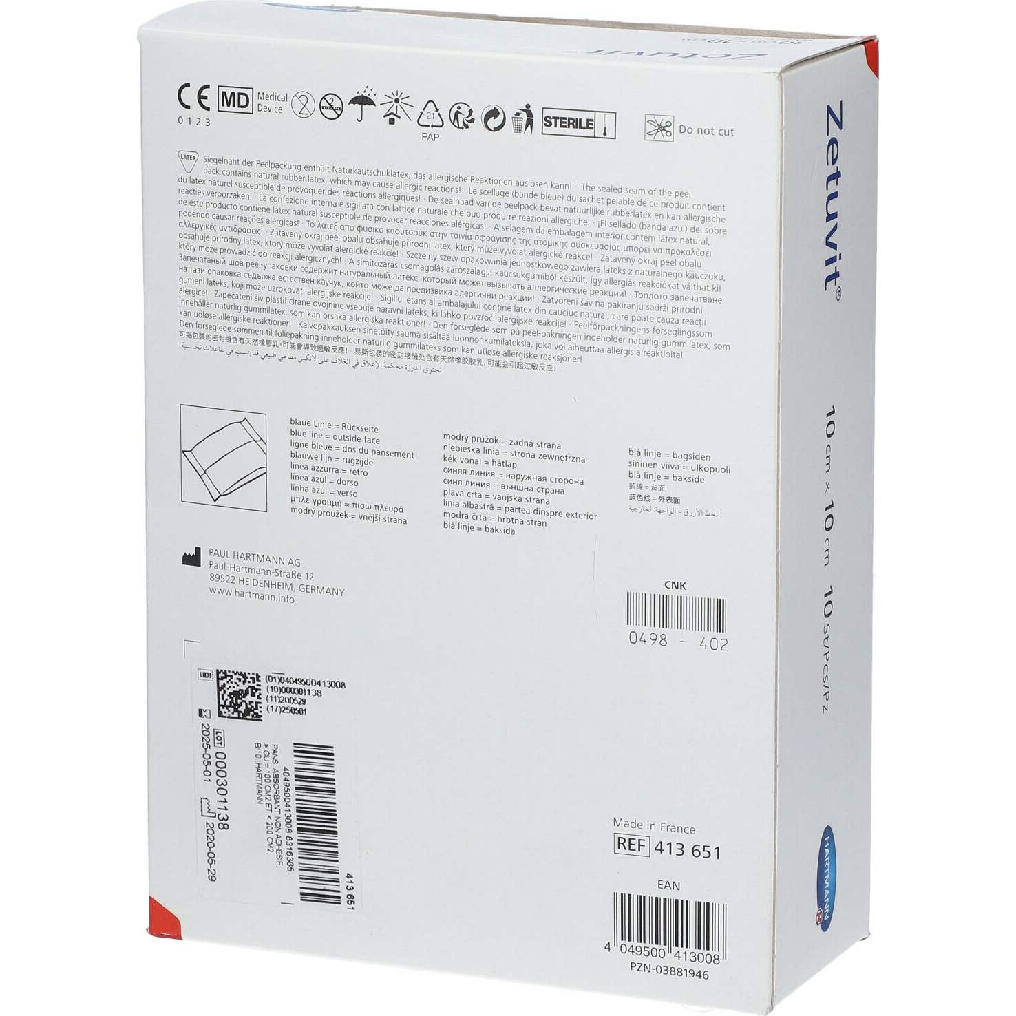 Pans Americ Zetuvit 10X10Cm 10 Pans Americ Zetuvit 10X10Cm 10