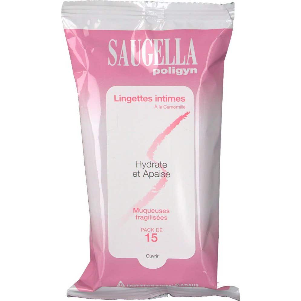 Saugella Poligyn Lingettes Intimes 15uts