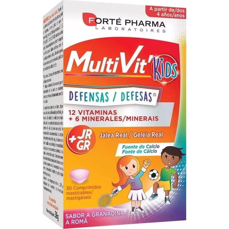 Forté Pharma MultiVit'Kids Défenses 30 Comprimés À Croquer