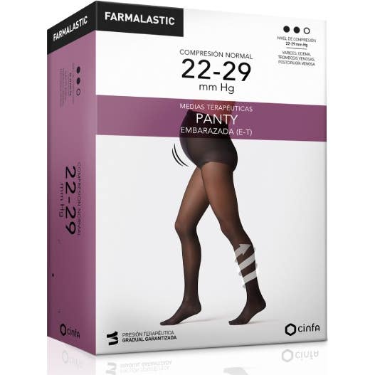 Farmalastic Collants Pour Femmes Enceintes (E-T) Compression Normale Noir TXL