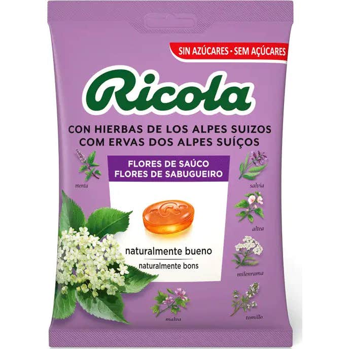 Ricola Bonbons Fleur de Sureau Sans Sucre 70g