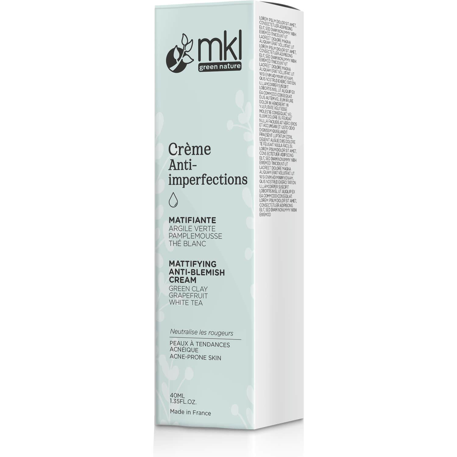 Mkl Crème Anti-Imperfections Matifiante 40 ml