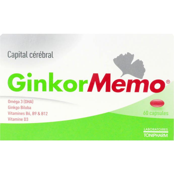 Tonipharm Ginkor Mémo Capital Cérébral 60 capsules