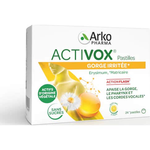 Arkopharma Activox Pastilles Gorge Irritée 24 pastilles
