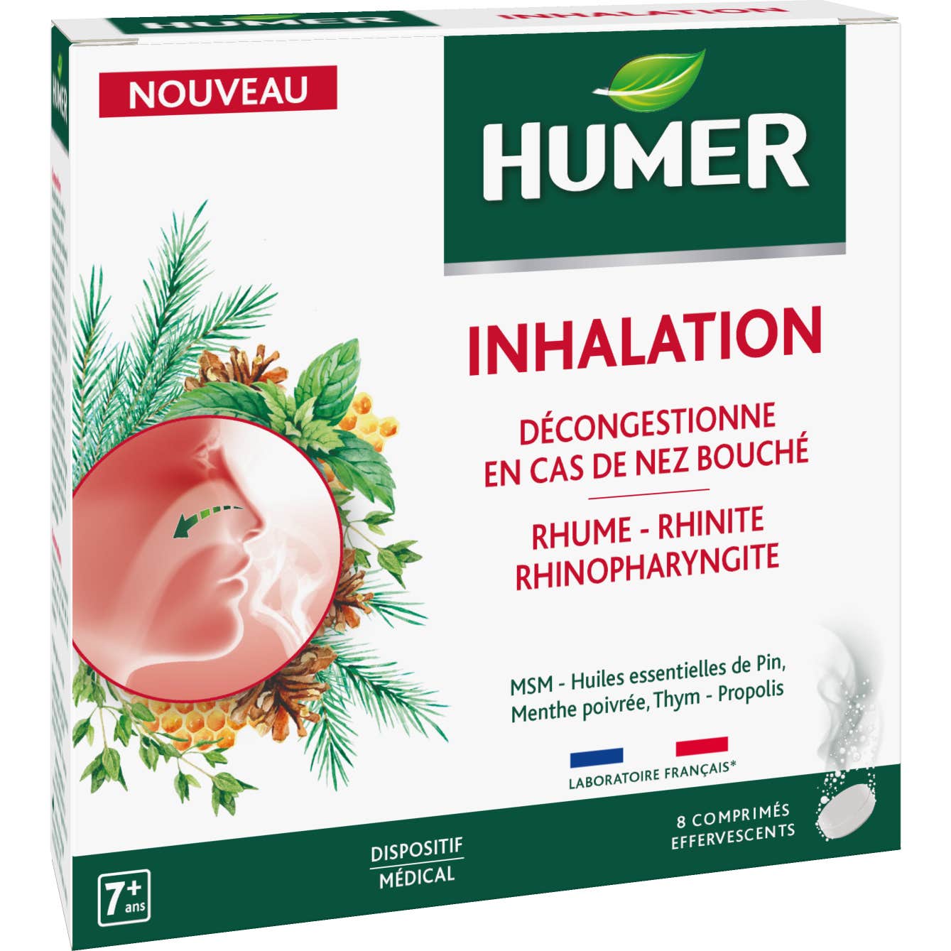 Humer Inhalation 8 Comprimés Effervescents