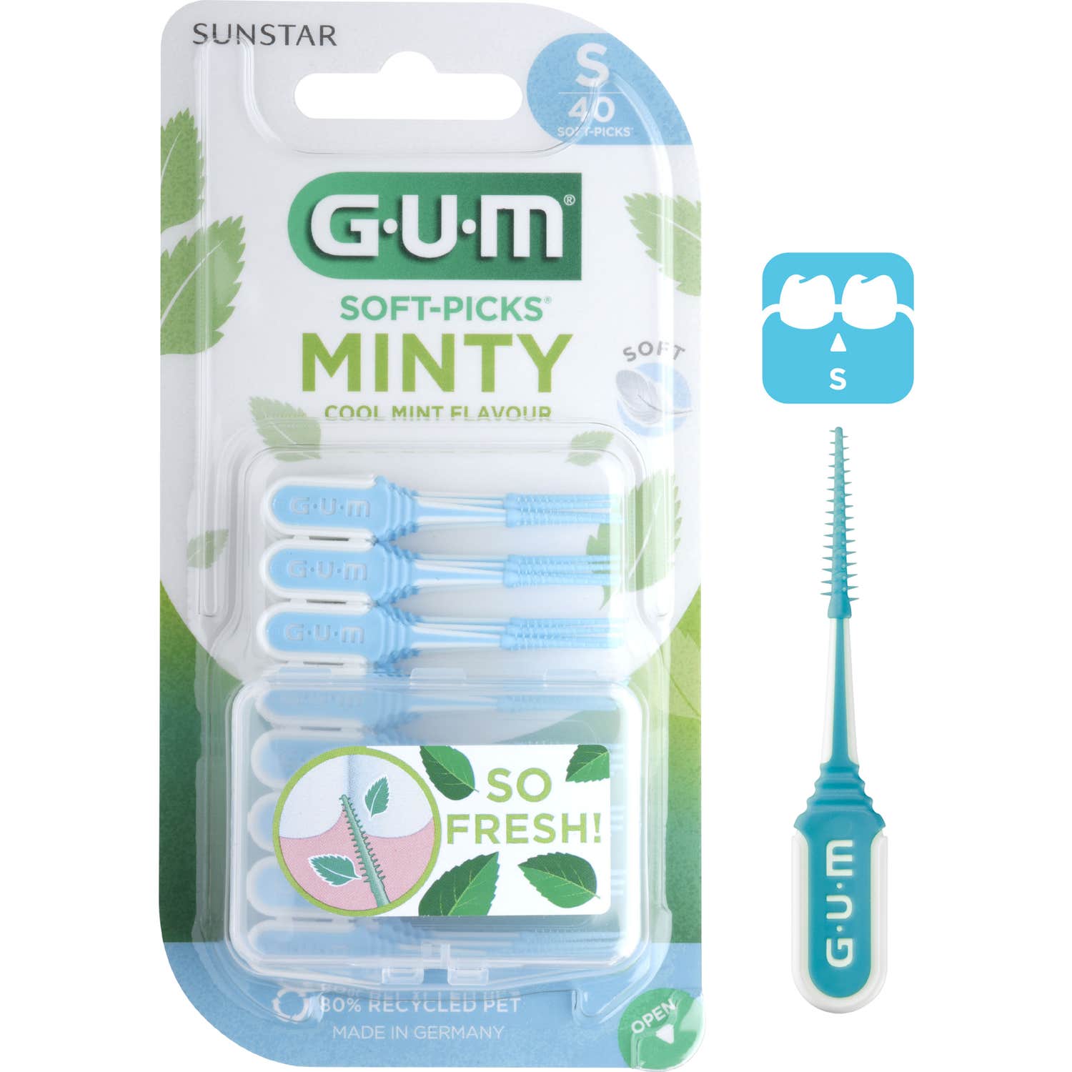 GUM Brosse interdentaire Soft-Picks Comfort Flex Taille S 40 Unités