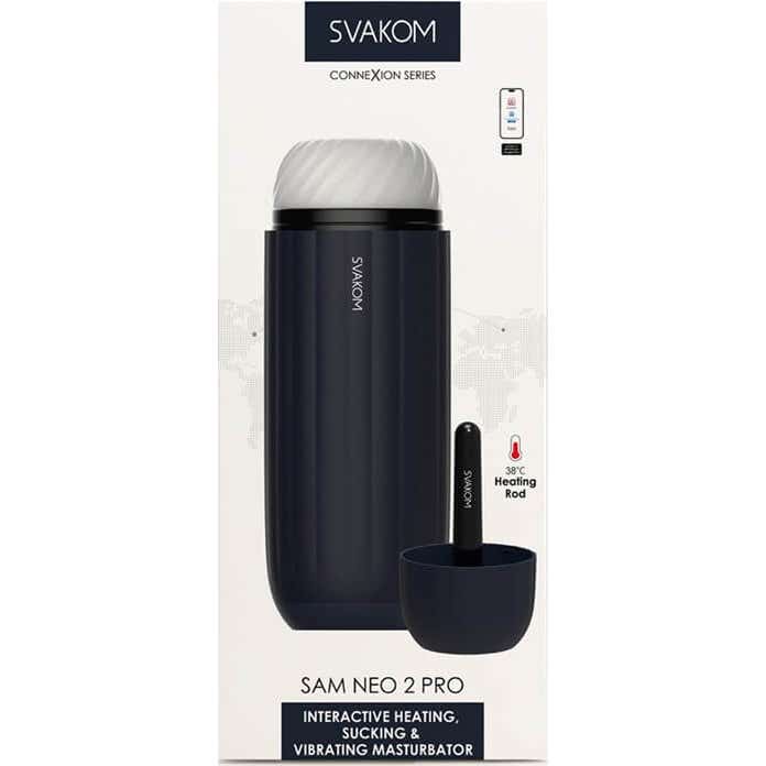 Svakom Sam Neo 2 Pro Interactive Heating Masturbator Dark Blue