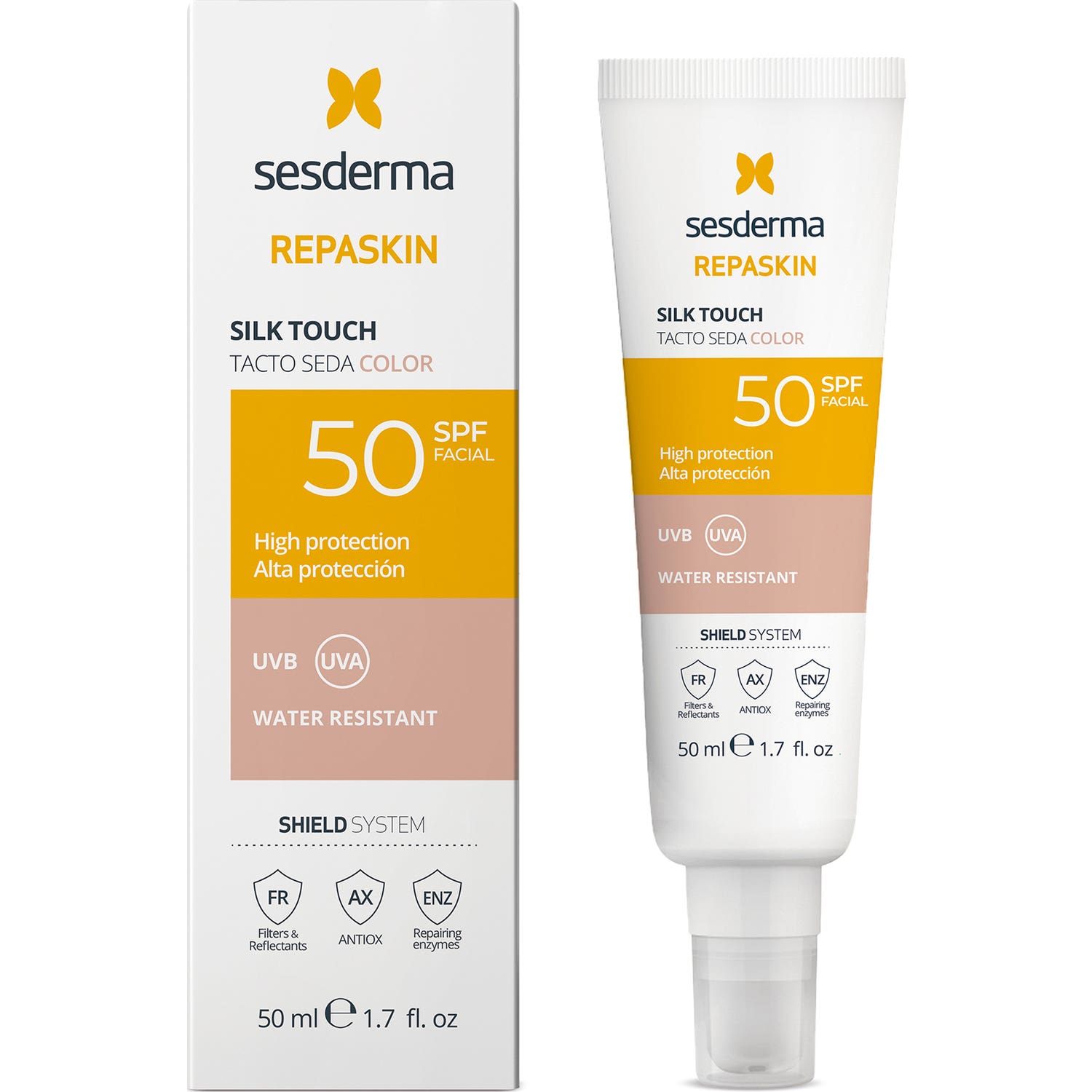 Photoprotecteur Sesderma Spf 50 Facial Touch Soie + Couleur