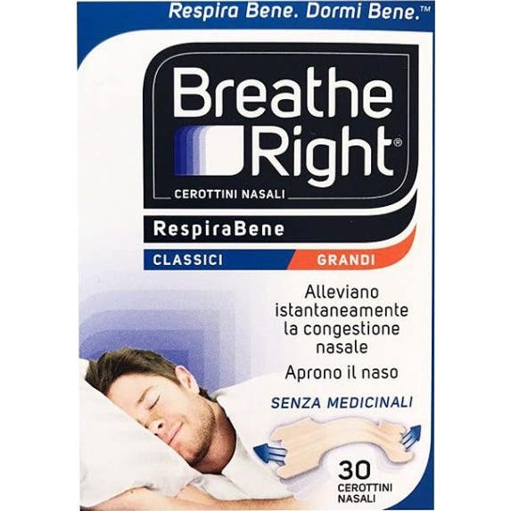 Breathe Right Plasters Nasaux Transparents Grand Format 30uts