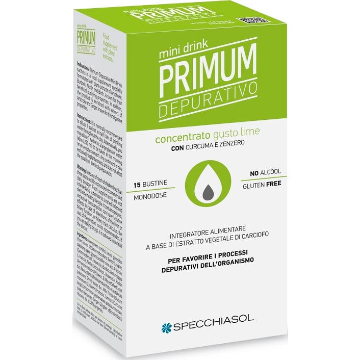 Specchiasol Primum Minidrink Minceur Citron Vert 15 Sachets