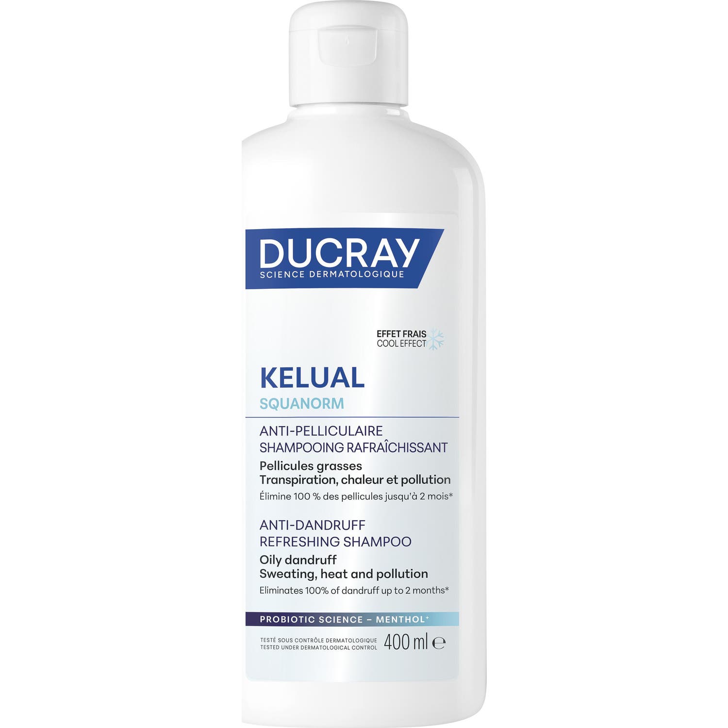 Ducray Kelual Squanorm Anti-pelliculaire Shampooing Rafraîchissant 400 ml