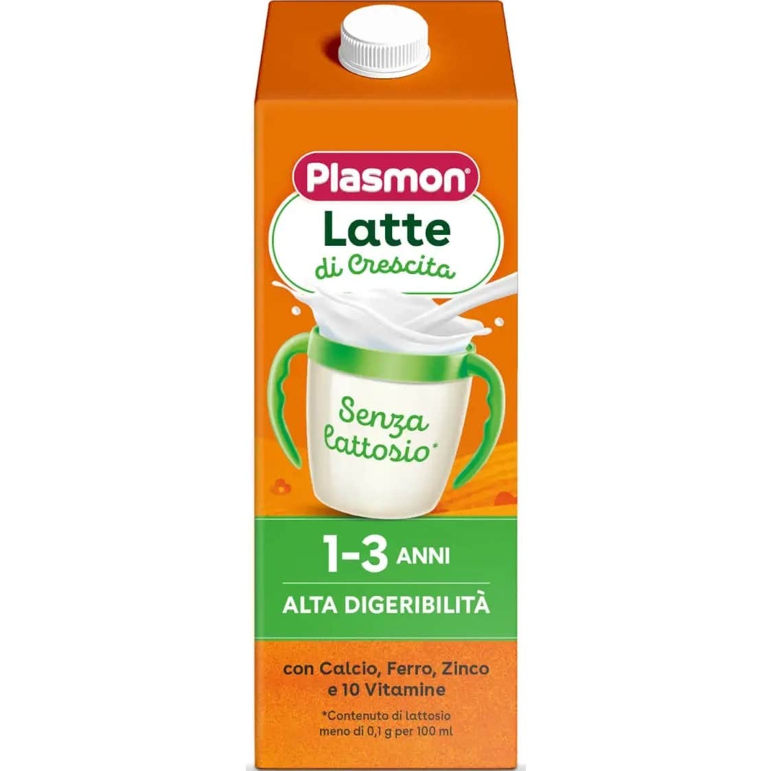 Plasmon Lait de Croissance Sans Lactose 1-3 Ans 1L