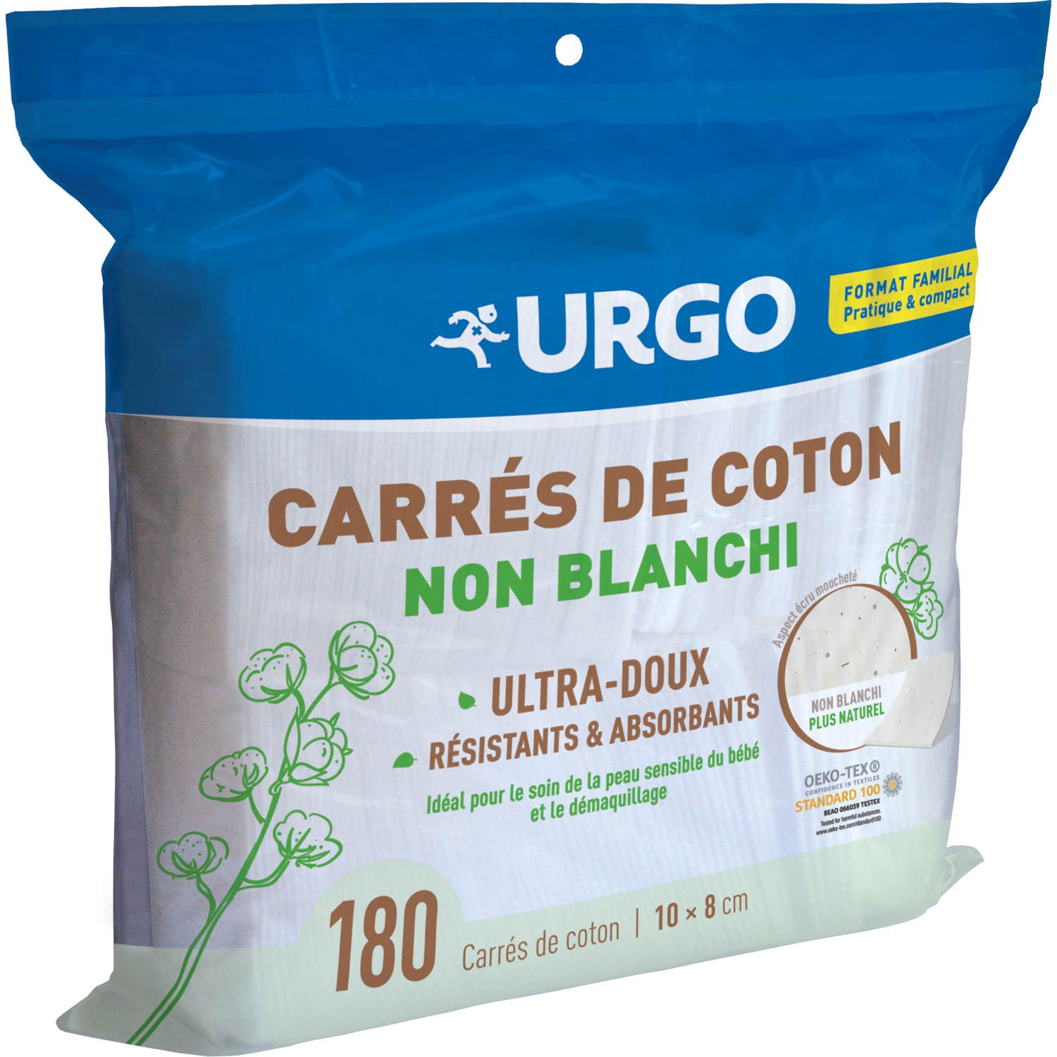 Urgo Carrés De Coton Non Blanchi 10x8cm 180uts