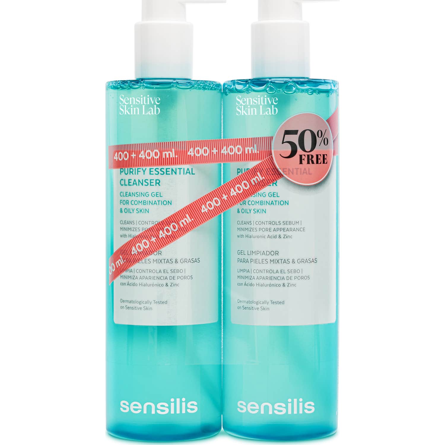 Sensilis Pack Gel Limpiador Piel Mixtas y Grasas 2x400ml