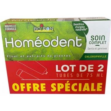 Boiron Homéodent Soin Complet Dents Et Gencives Chlorophylle 2x75ml