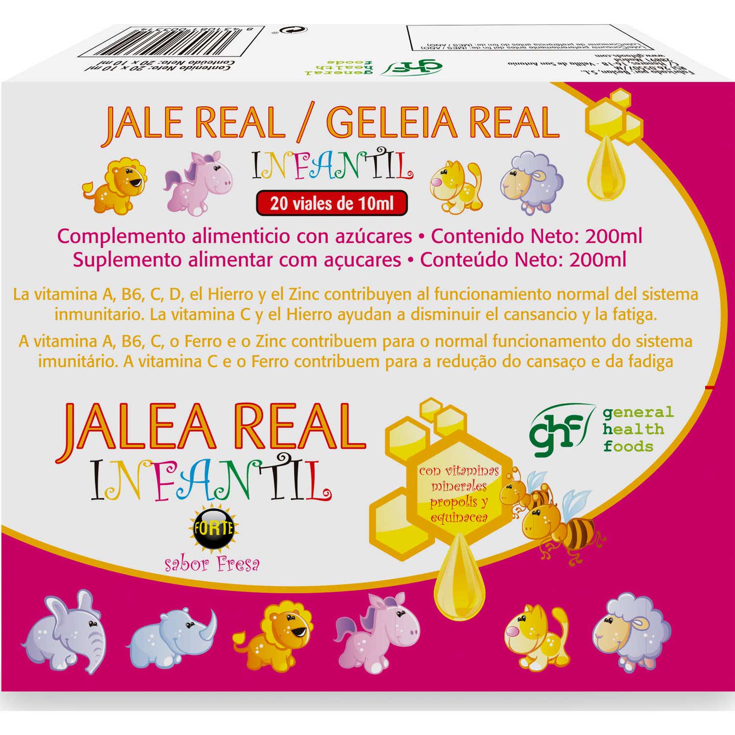 Gelée royale Ghf pour enfants 20 Ampoules