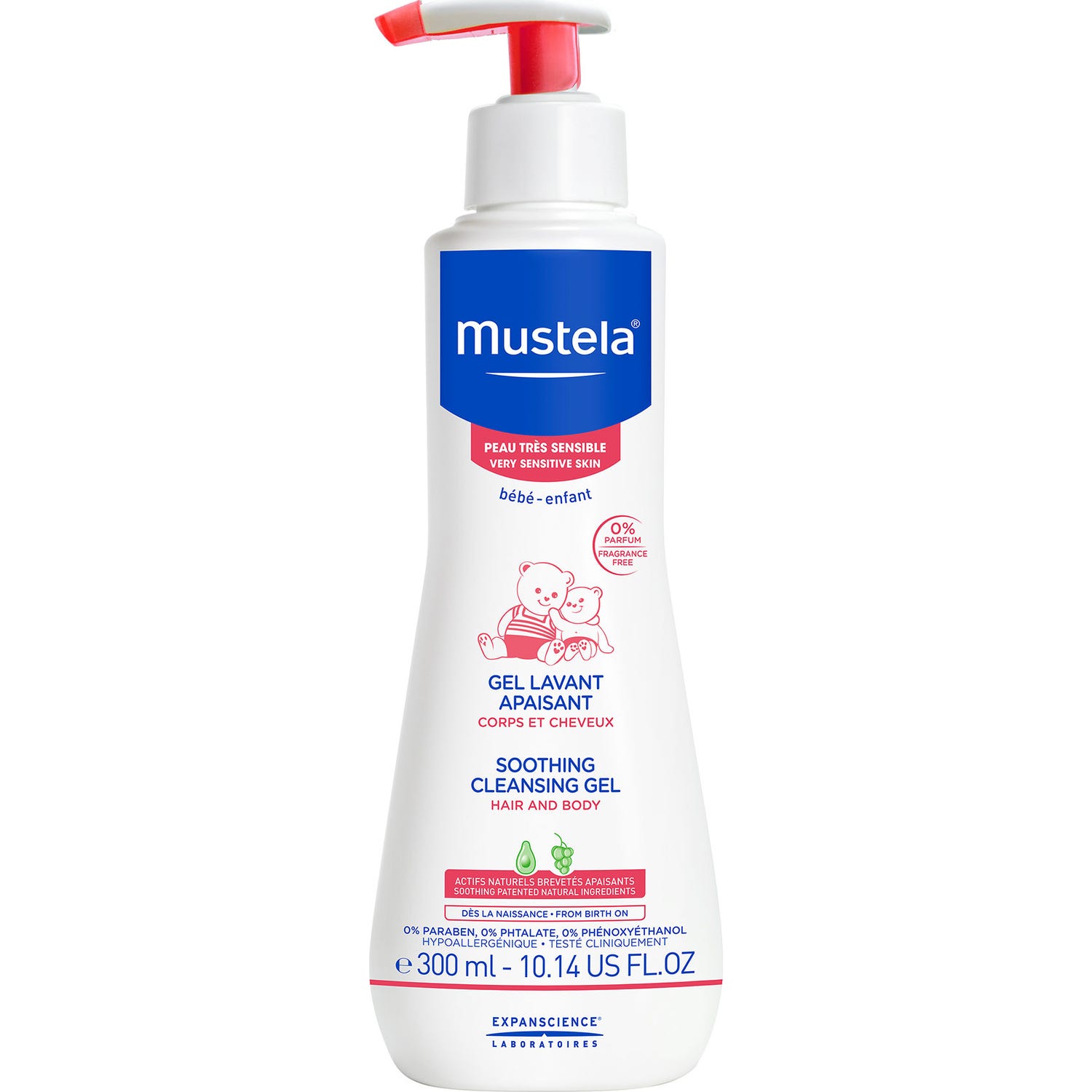 Mustela Peaux Sensibles Gel Lavant Apaisant 300ml