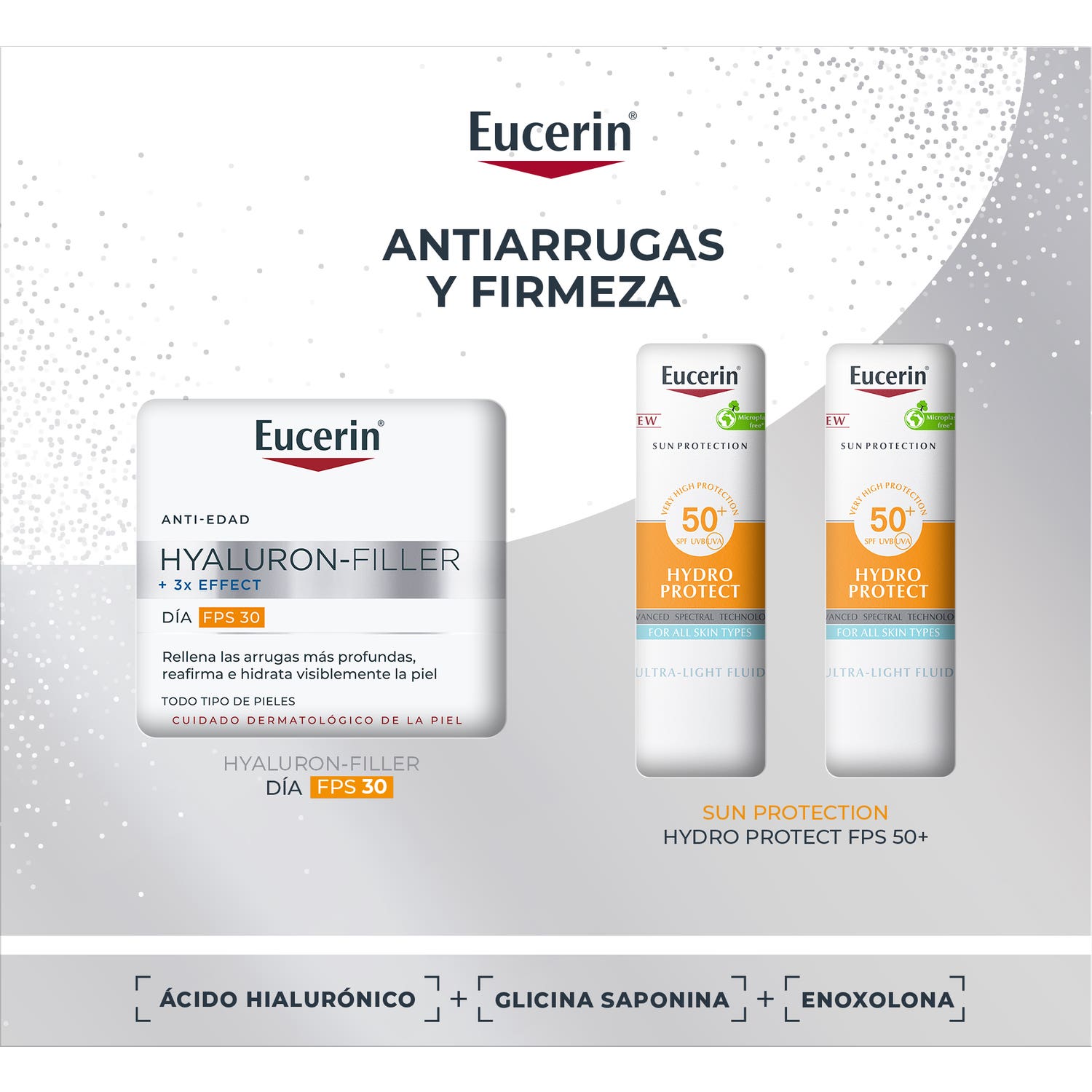 Eucerin Coffret Anti-Âge Hyaluron-Filler Crème De Jour SPF30 50ml + 2 Miniatures Sun Hydro Protect SPF50+ 2x5ml