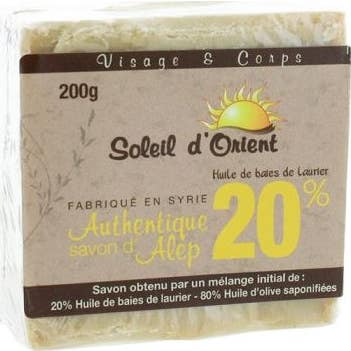 Pharm'up Savon d'Alep 20% Soleil d'Orient Pain Visage & Corps 200g