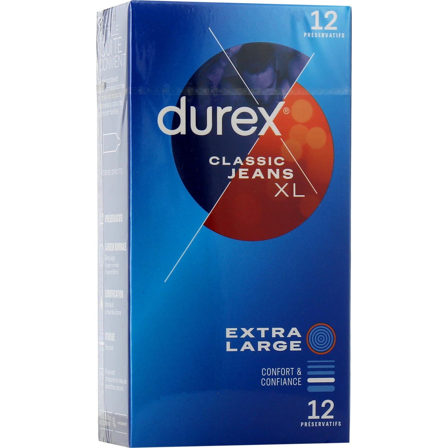 Durex Classic Jeans XL Préservatifs 12 uts