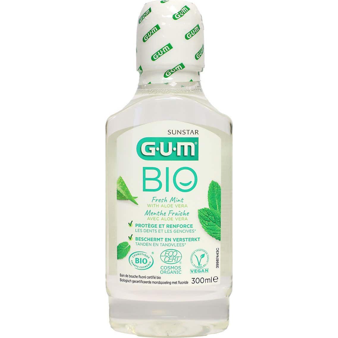 GUM Bio Bain De Bouche Menthe Fraîche Avec Aloe Vera 300ml