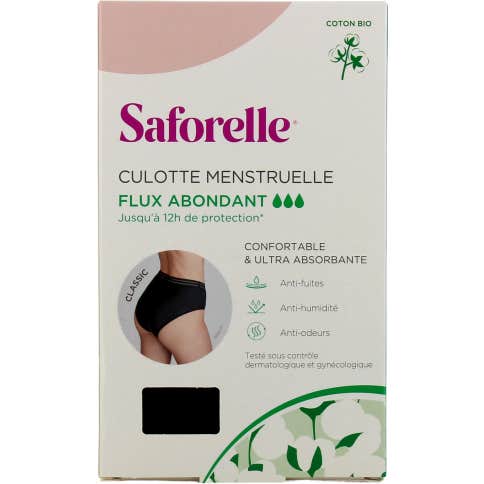 Saforelle Culotte Menstruelle Classic Flux Abondant T40 1 Unité