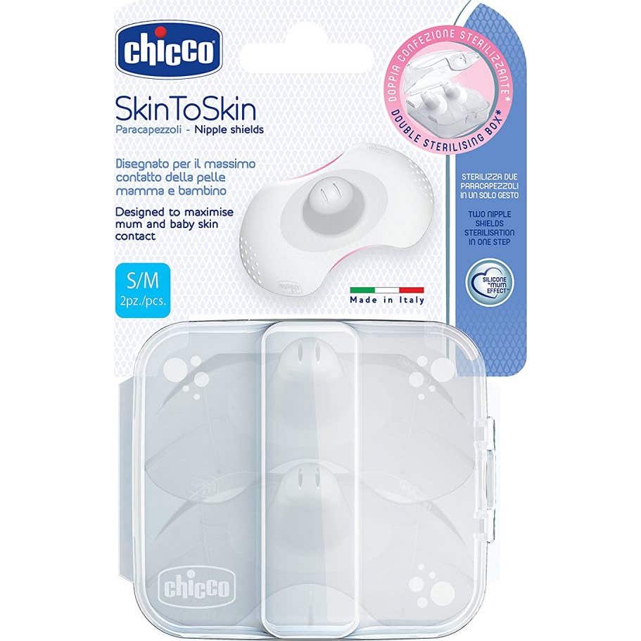 Chicco Skintoskin T Large Silicone Nipple Shields en silicone grande