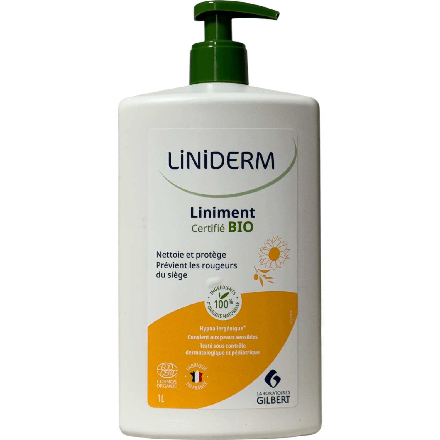 Liniderm Liniment Huile Olive Tournesol Bio 1000 ml
