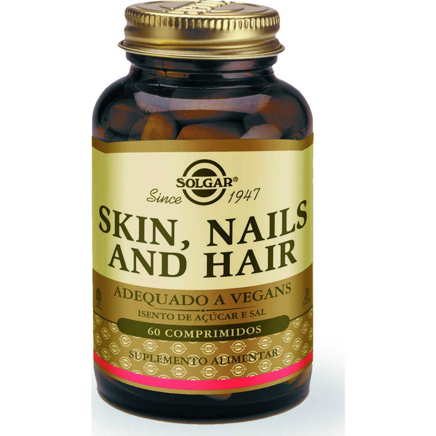 Solgar Peau Ongles Cheveux 60 Comprimés