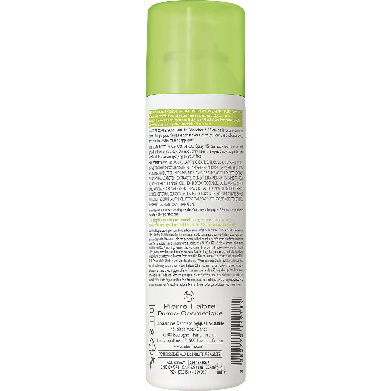 A-Derma Exomega Control Spray Émollient 50ml