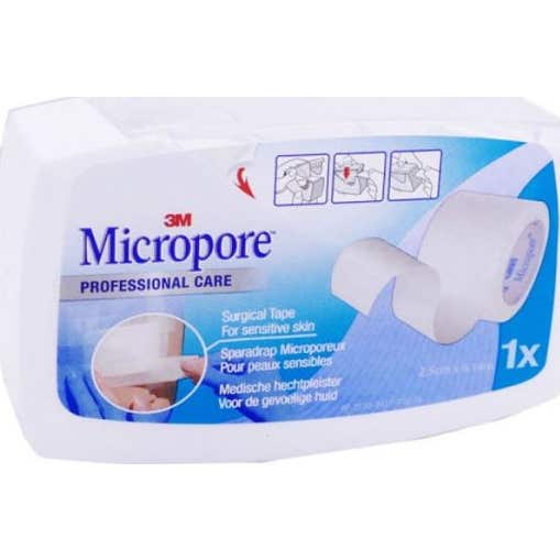 Micropore Sparadrap Microporeux Peaux Sensibles Blanc 2,5cmx9,14m