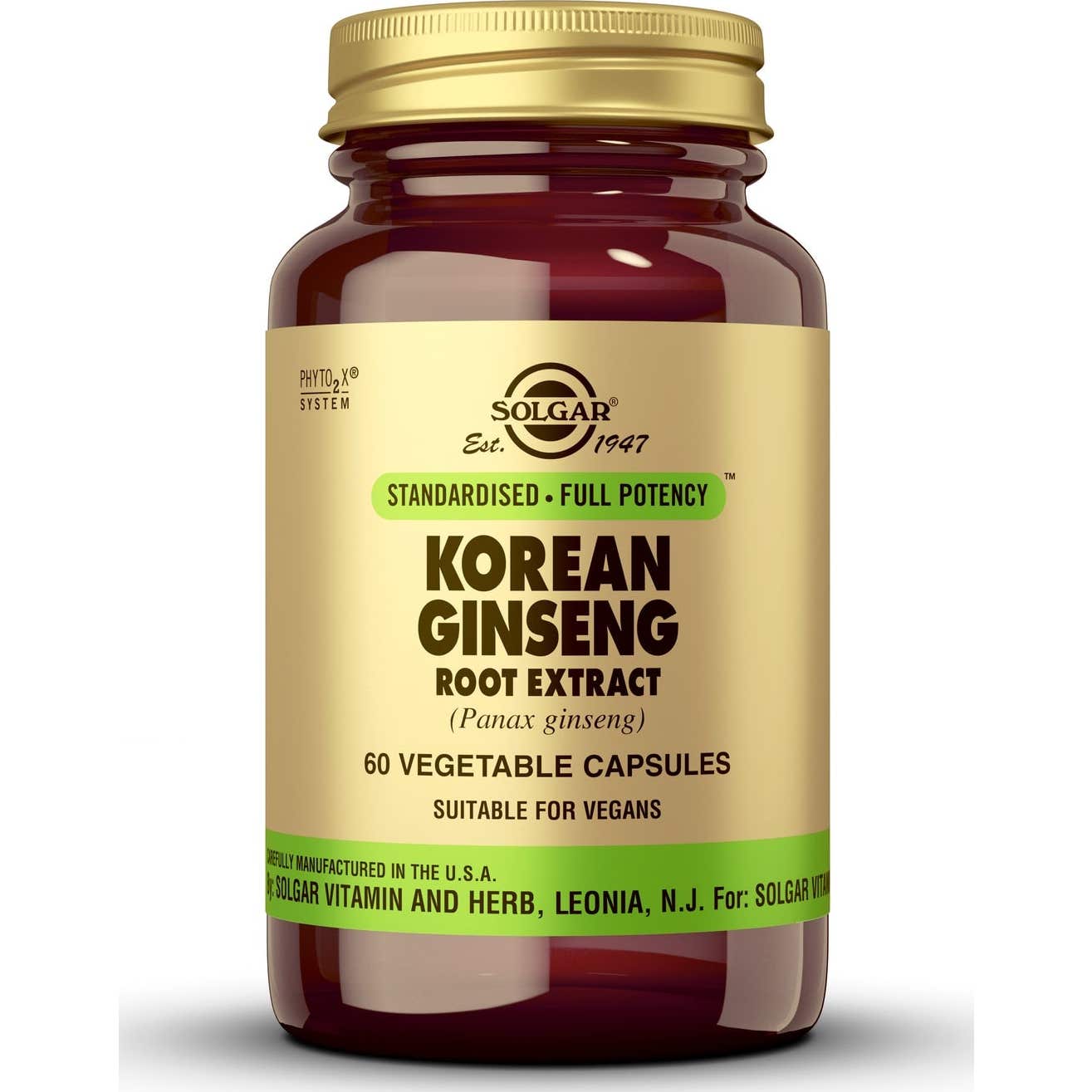 Solgar Korean Ginseng Root Extract 60càps. Légumes