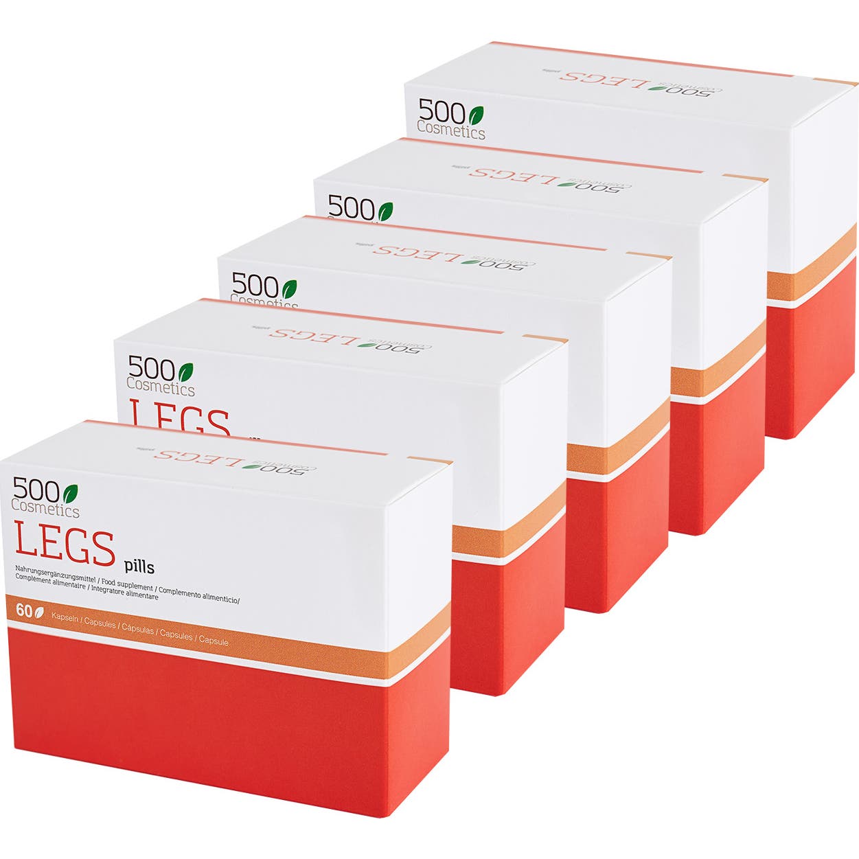 500Cosmétiques Jambes 60 Capsules x5