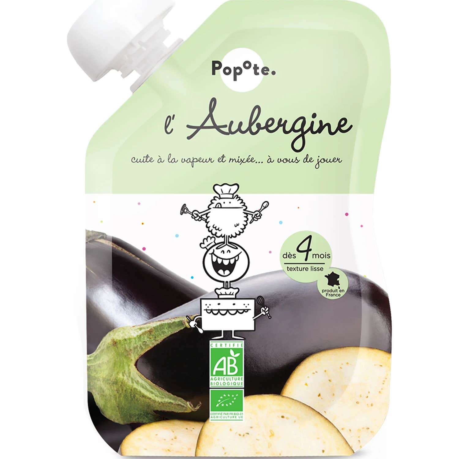 Popote Purée Aubergine 120g
